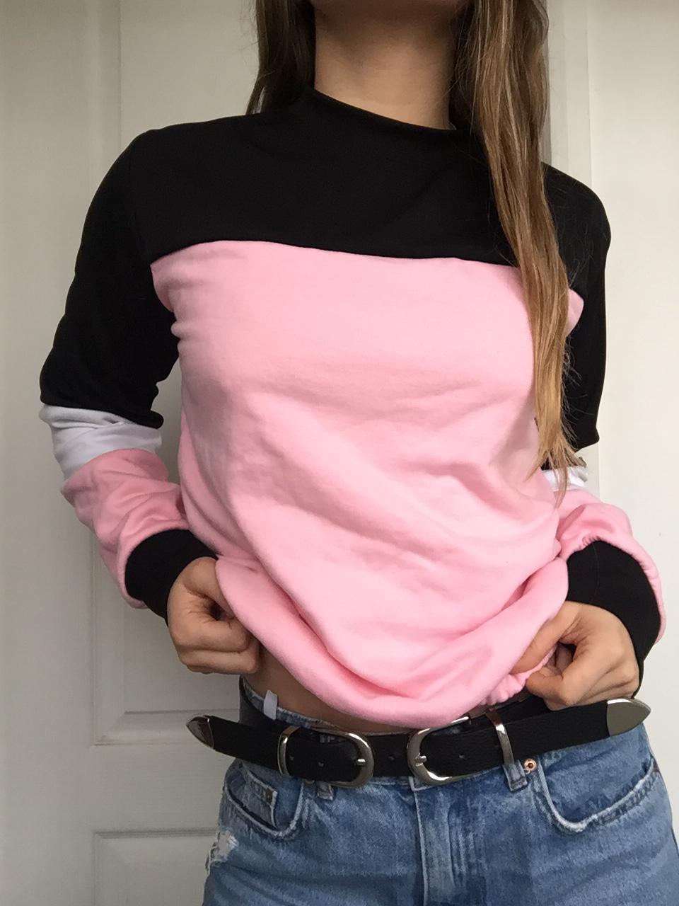 POLERON BLOCK COLOR ROSADO