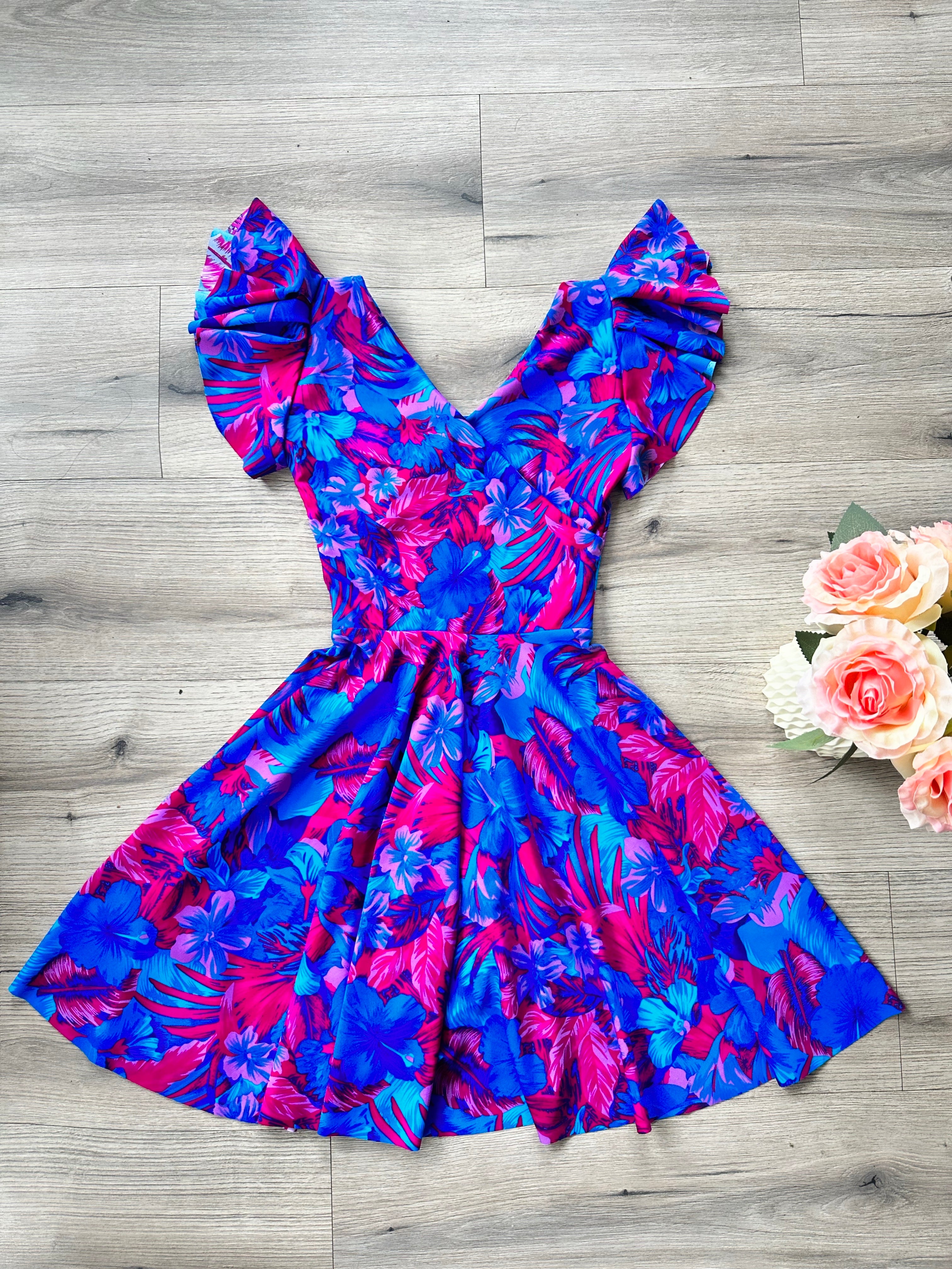 VESTIDO CRUZADO SKATER ESTAMPADO A ELECCION