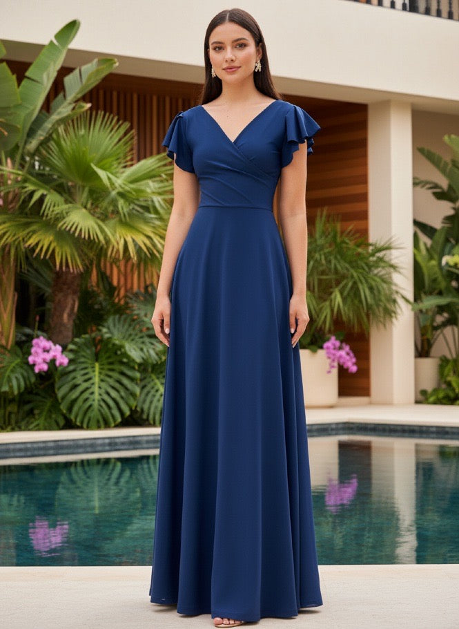 MAXI DRESS CRUZADO COLOR A ELECCION