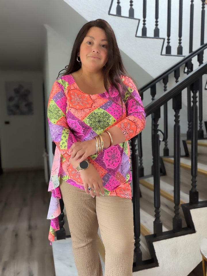 TOP RICH MANGA 3/4 ESTAMPA A ELECCION