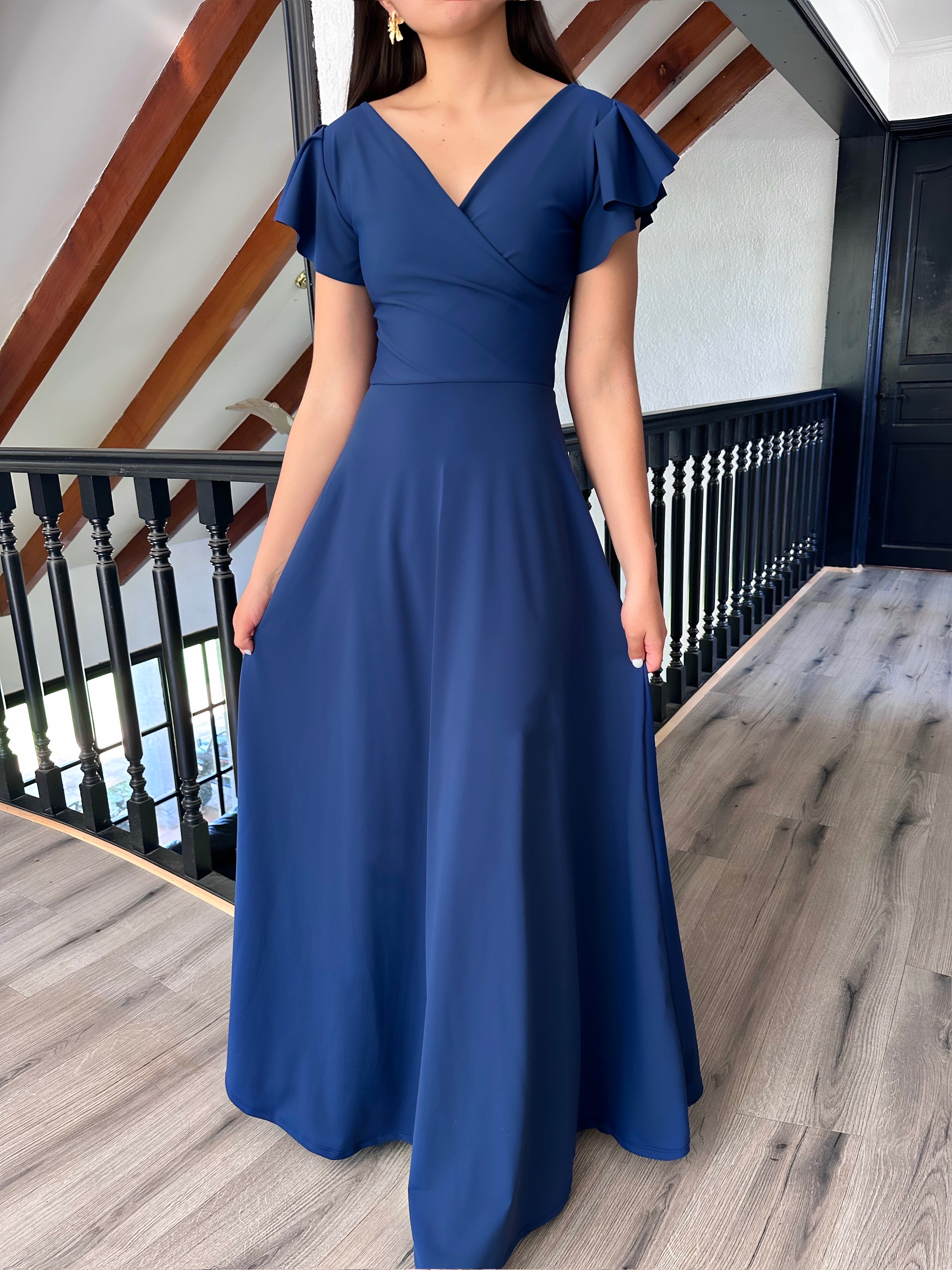 MAXI DRESS CRUZADO COLOR A ELECCION