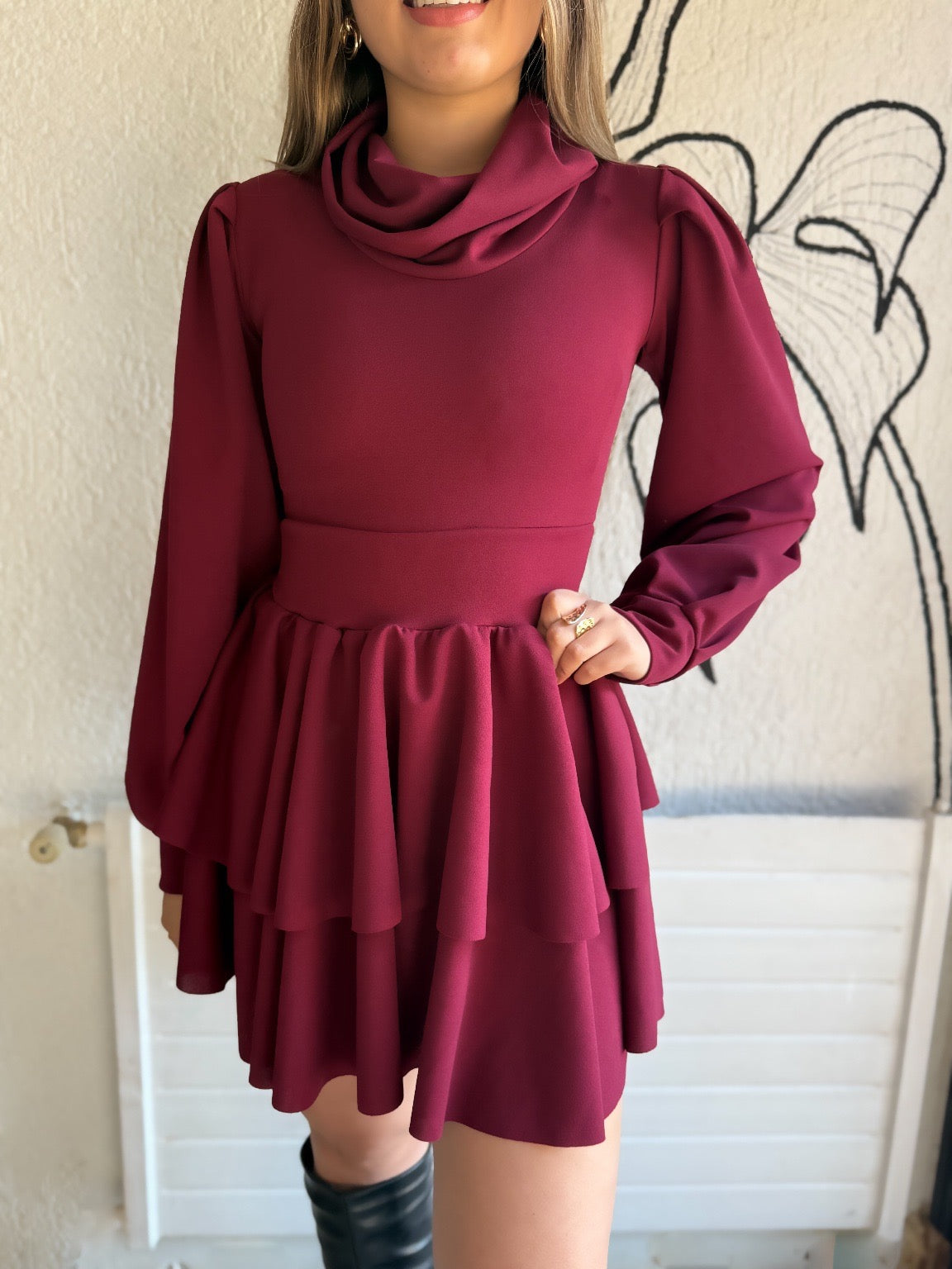 VESTIDO CATALUÑA CUELLO ANCHO COLOR A ELECCION