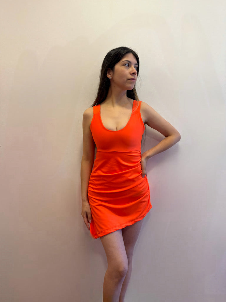 TRAJE DE BAÑO VESTIDO MALENA ESCOTE MÁS CERRADO COLOR A ELECCION