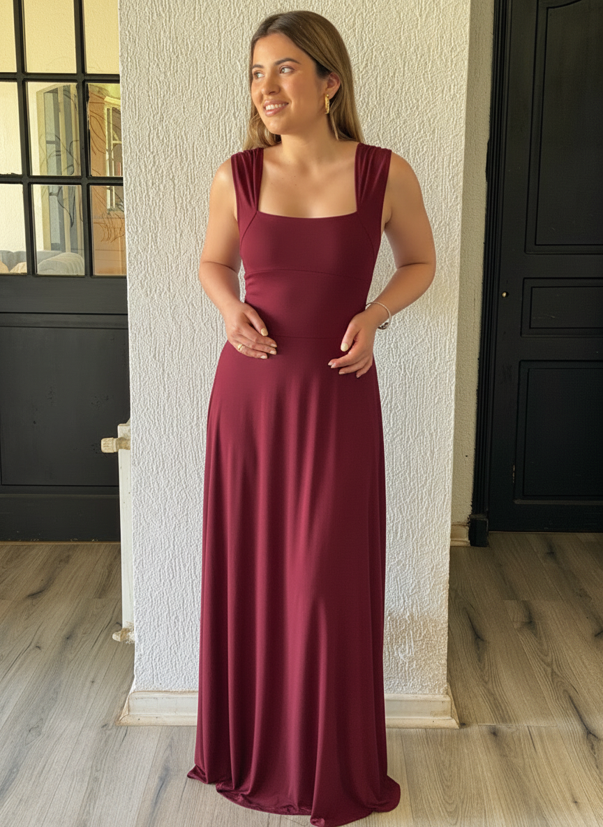 MAXI DRESS SANGRÍA LF COLOR A ELECCION