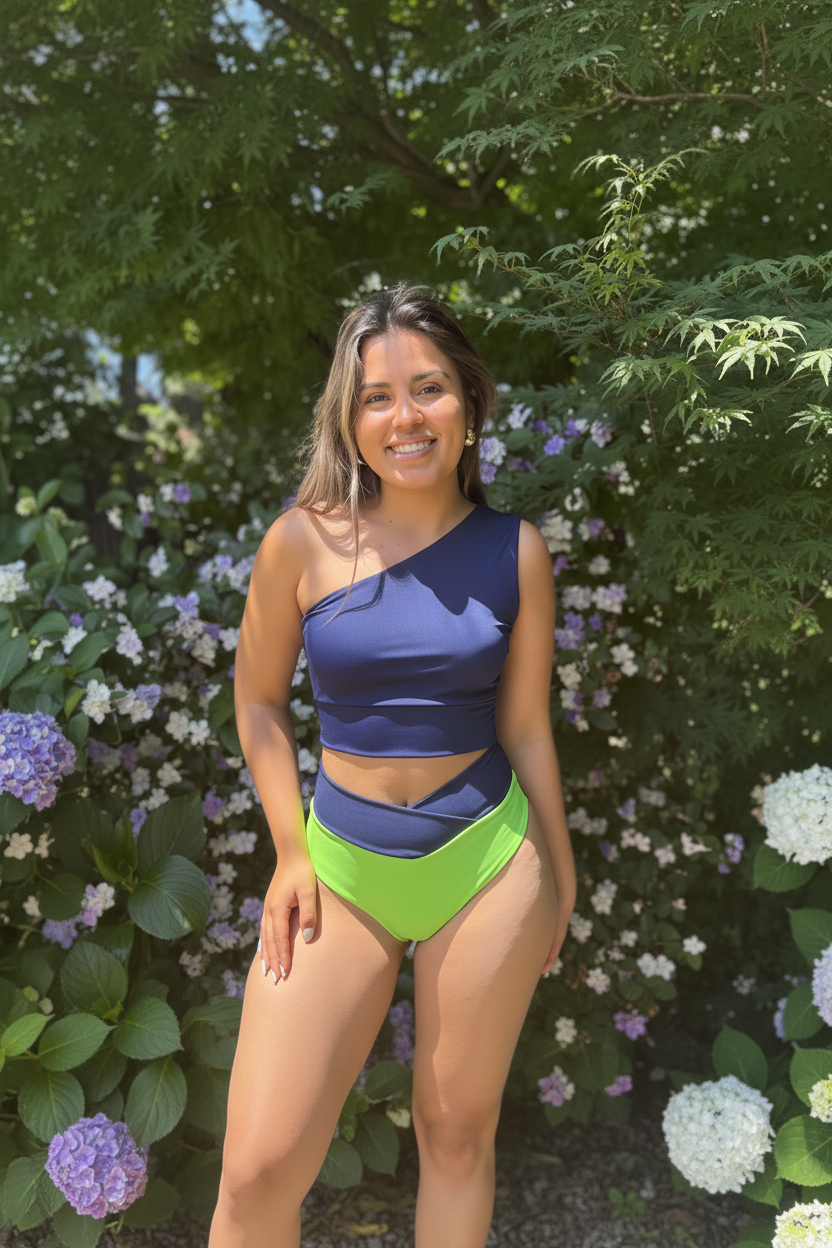 TOP ASIMÉTRICO + BOTTOMS CROSSOVER NEÓN A ELECCION