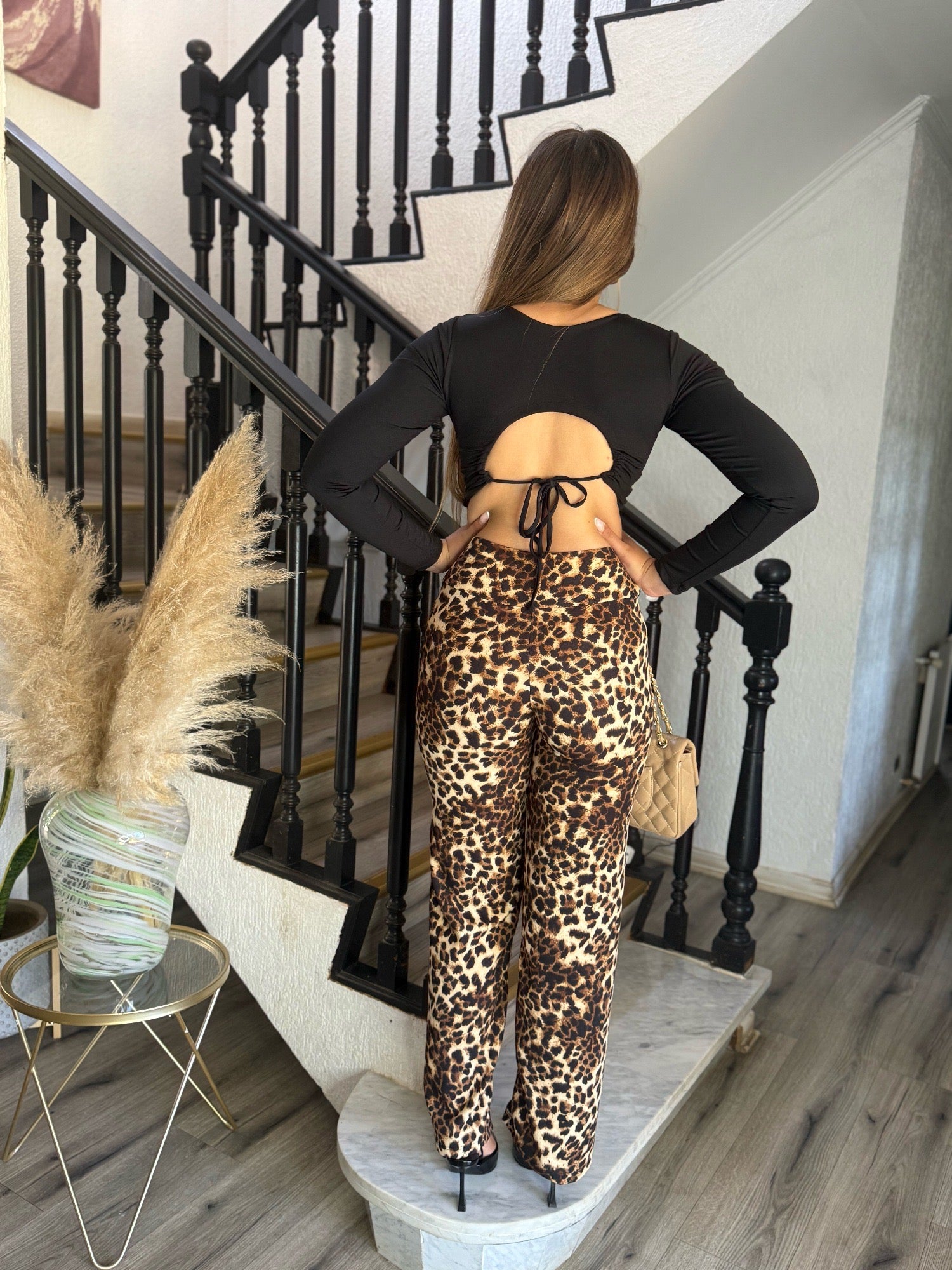 PANTS LUCIANA CROSSOVER ANIMAL PRINT