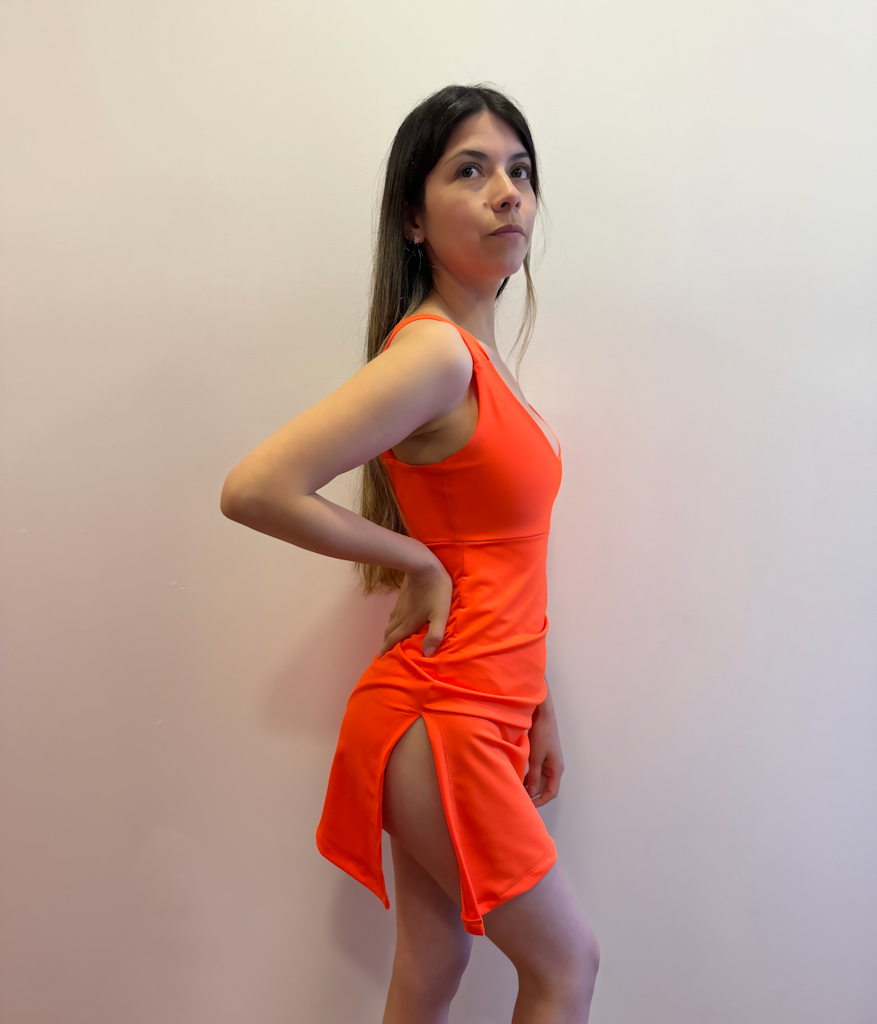 TRAJE DE BAÑO VESTIDO MALENA ESCOTE MÁS CERRADO COLOR A ELECCION