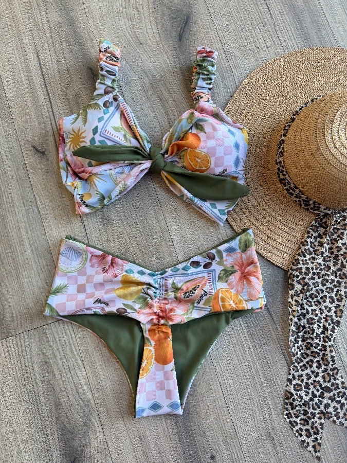 BIKINI BOTTOMS REVERSIBLE PAPAYA EXCLUSIVO