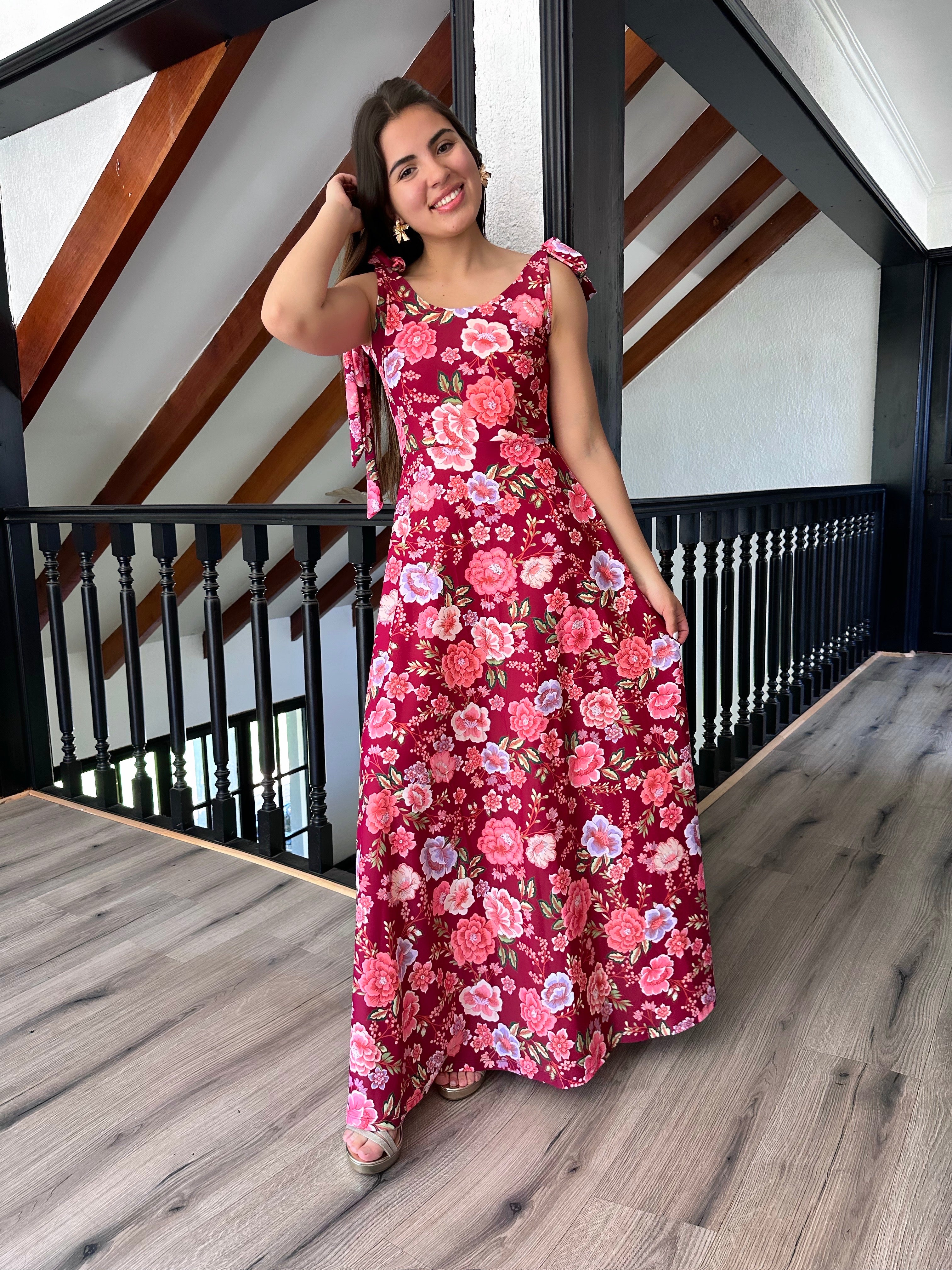 MAXI DRESS AMARRAS ESTAMPADO A ELECCION