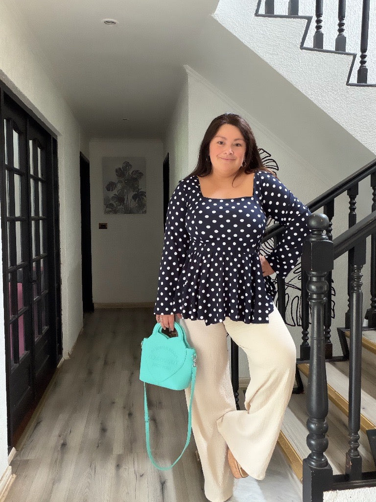 TOP PLIZADOS LUNARES COLOR A ELECCION