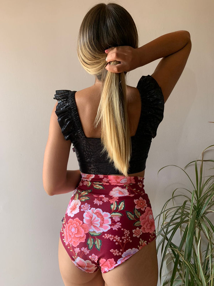 TOP REGINA SHINY PRINT  + BOTTOMS CROSSOVER DAISY