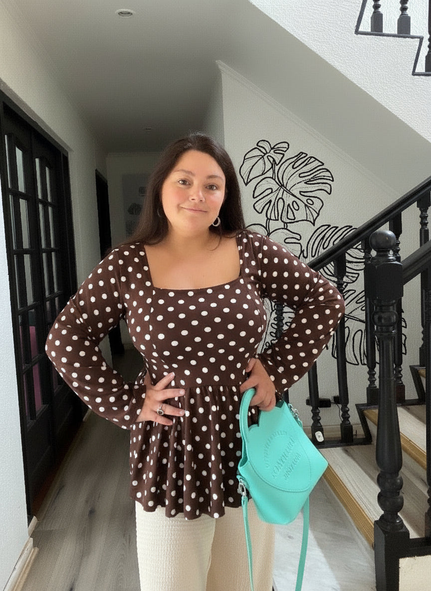 TOP PLIZADOS LUNARES COLOR A ELECCION