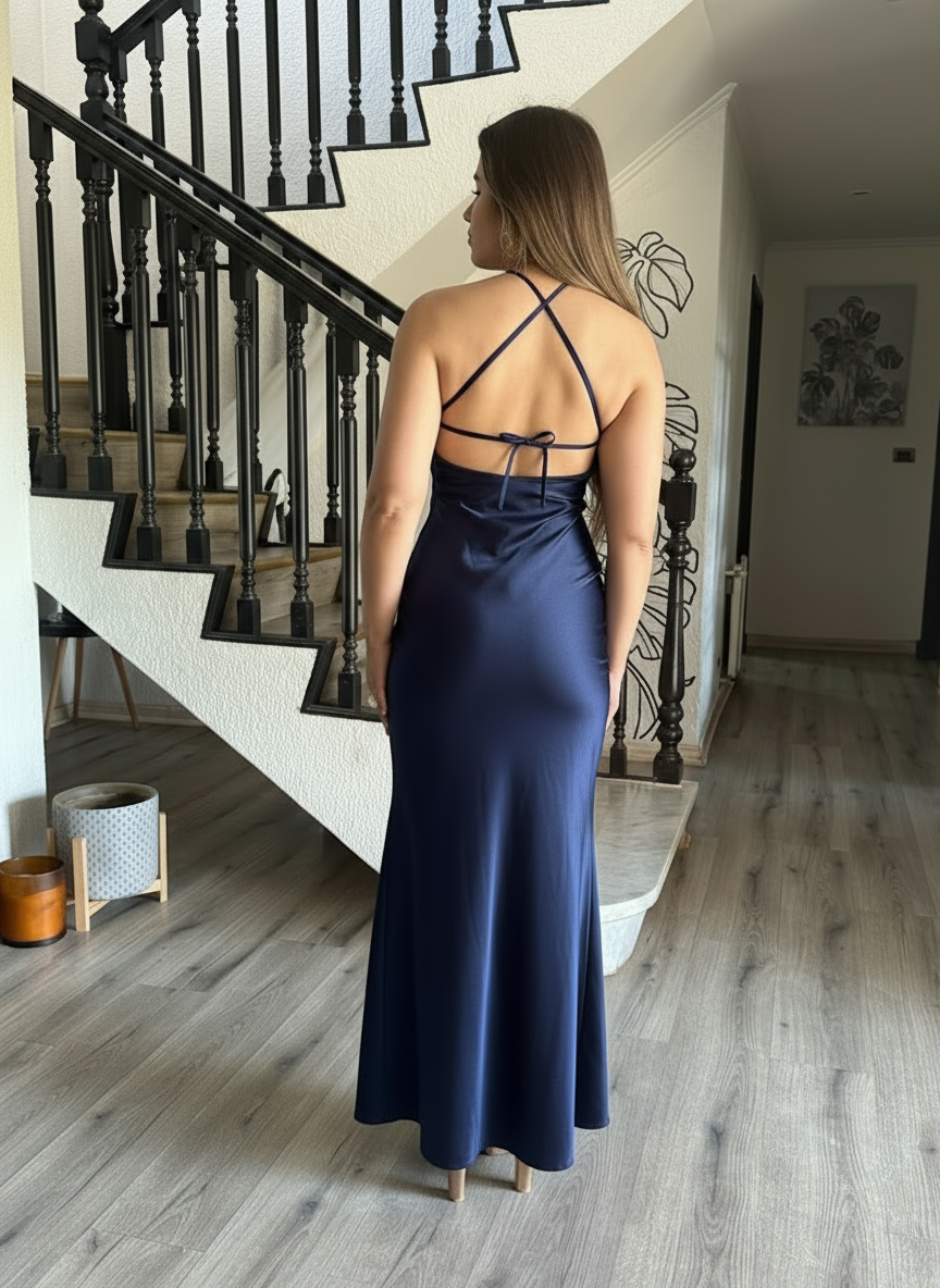 VESTIDO HALTER COLOR A ELECCION