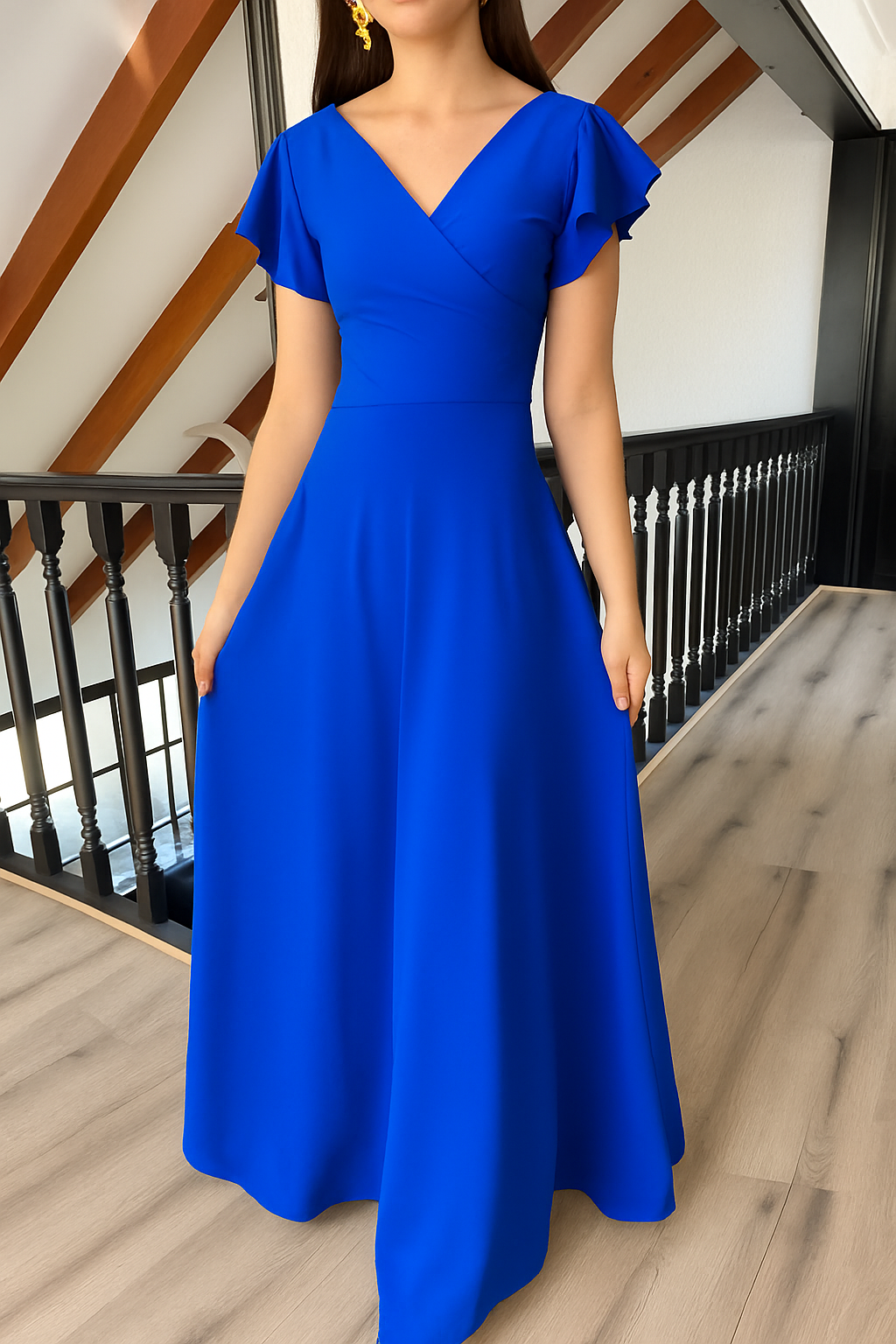 MAXI DRESS CRUZADO COLOR A ELECCION