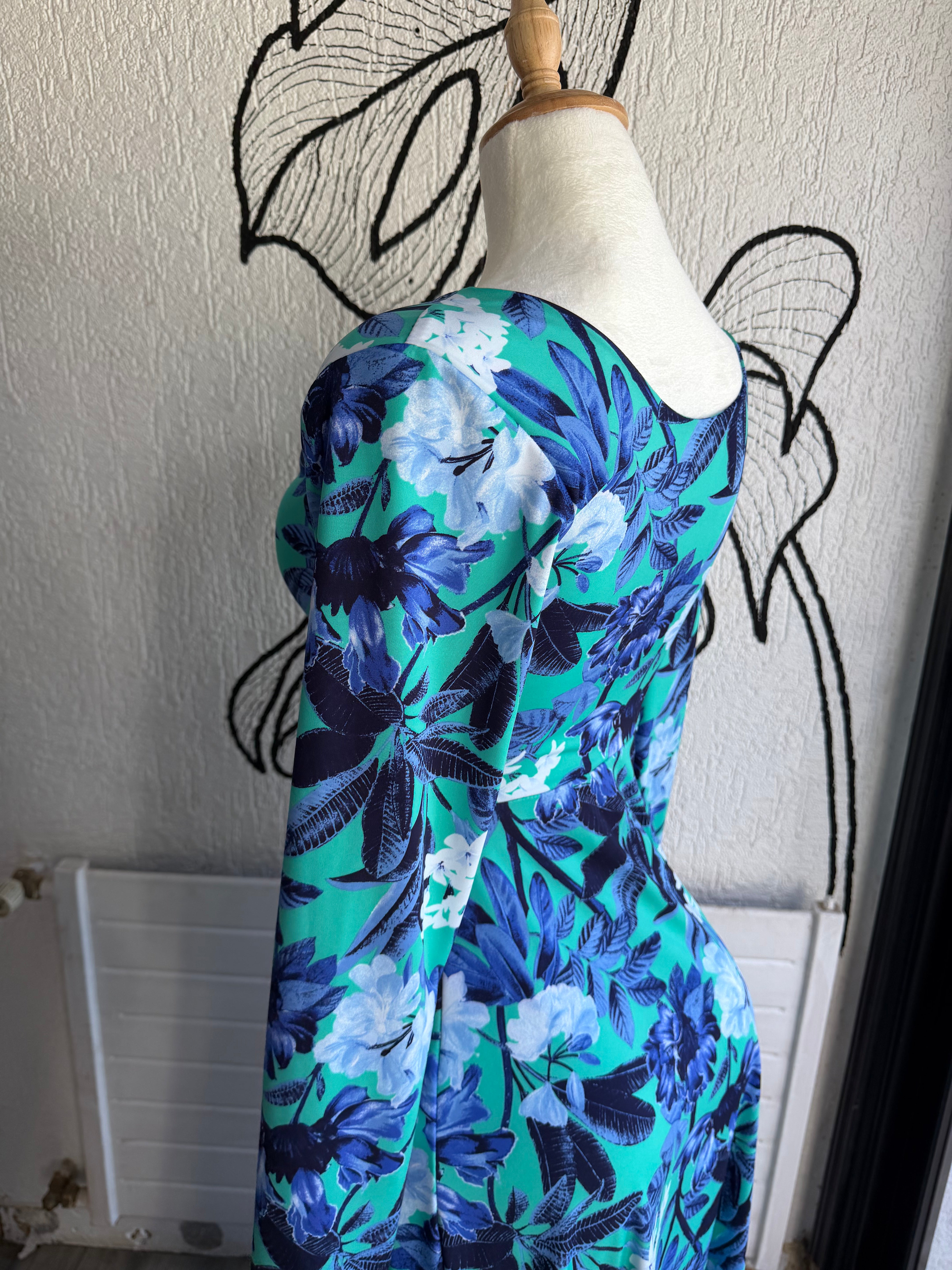 MAXI DRESS CRUZADO MANGA LARGA ESTAMPADO A ELECCION