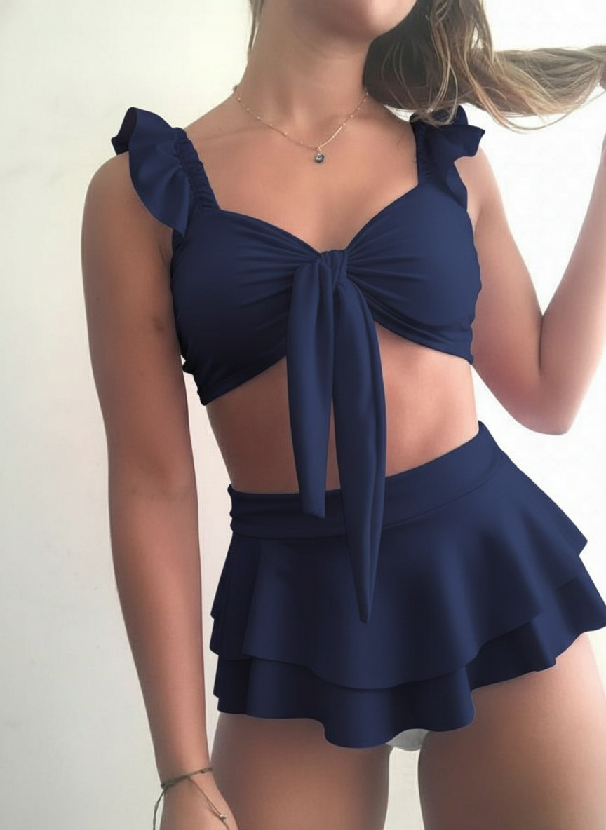 TOP BRETELES LIPA + BOTTOMS DOBLE FALDA A ELECCION