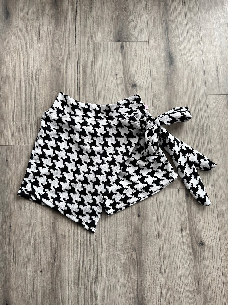 FALDA SHORT HAVANA PIED DE POULE MAXI