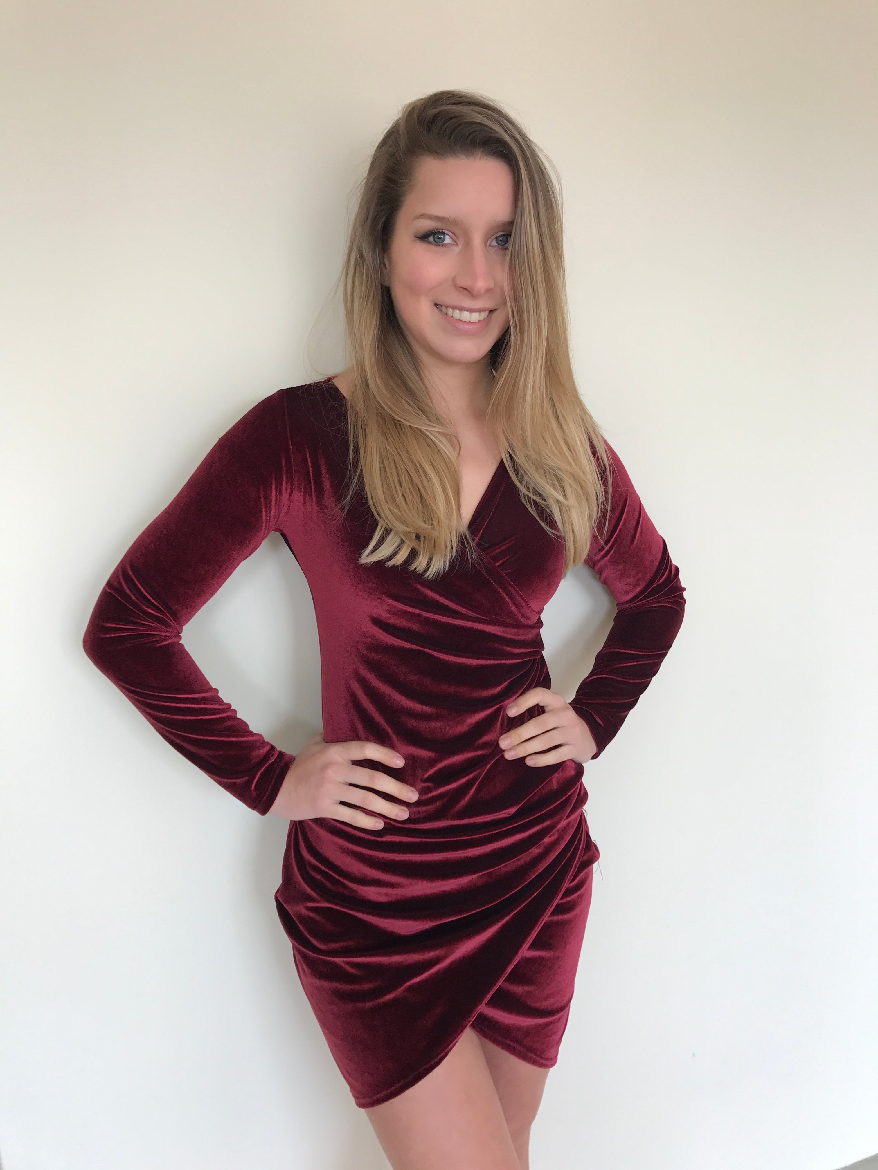 VESTIDO DRAPEADO VELVET