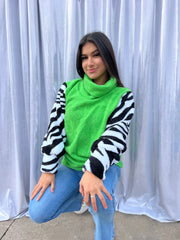 SWEATER NEÓN GREEN CEBRA