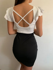 VESTIDO NINI BLACK AND WHITE