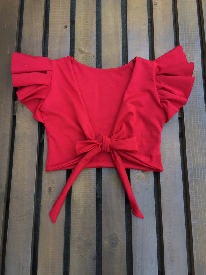 CROP TOP BUTTERFLY RIBBONS BASIC COLOR A ELECCIÓN 