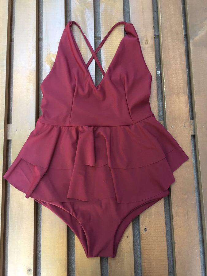 TRAJE DE BAÑO MIMI DOBLE VUELO COLOR A ELECCION
