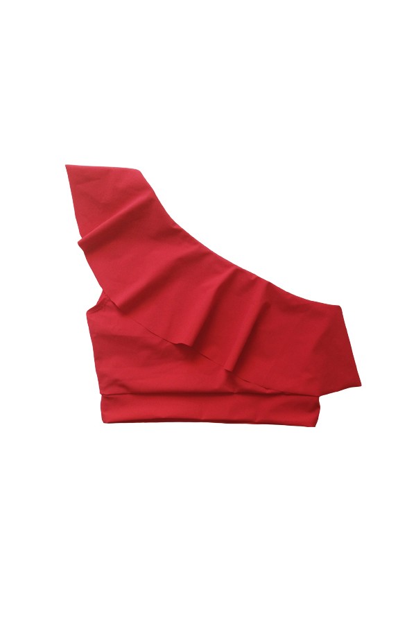 TOP UN HOMBRO VOLADOS COLOR A ELECCIÓN 